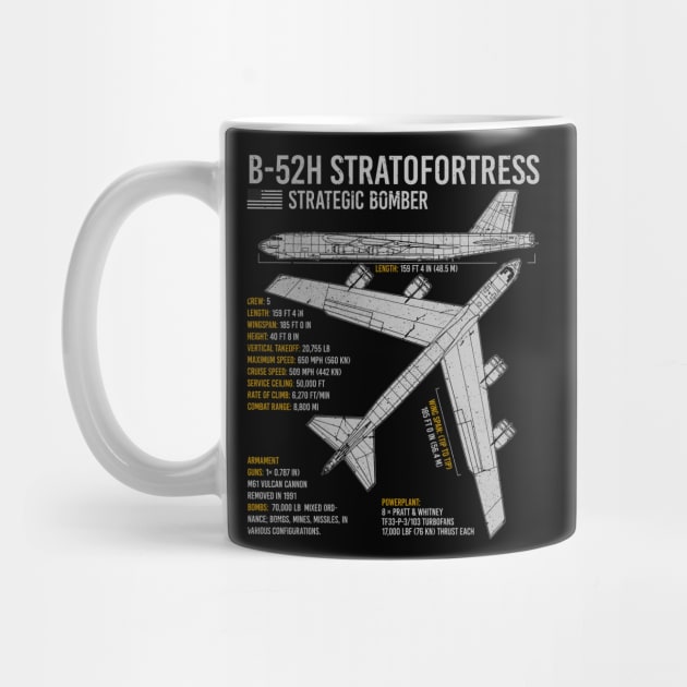 B-52 Stratofortress Blueprint American Bomber by BeesTeez